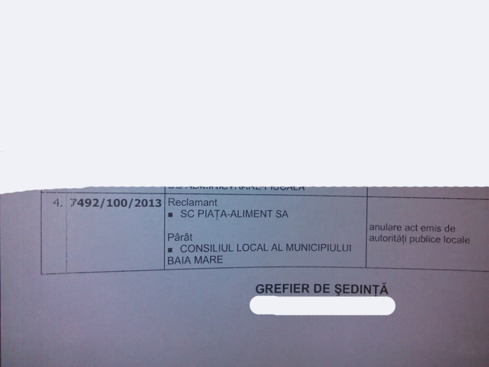 borderou tribunal