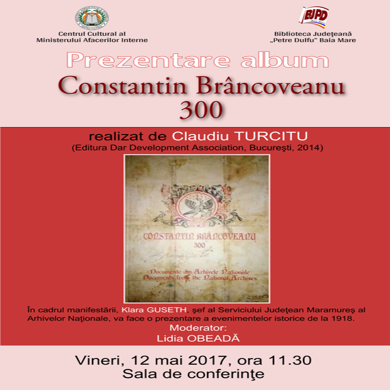 Afis Prezentare Album Brancoveanu 300   800x569 Px 1 800x800
