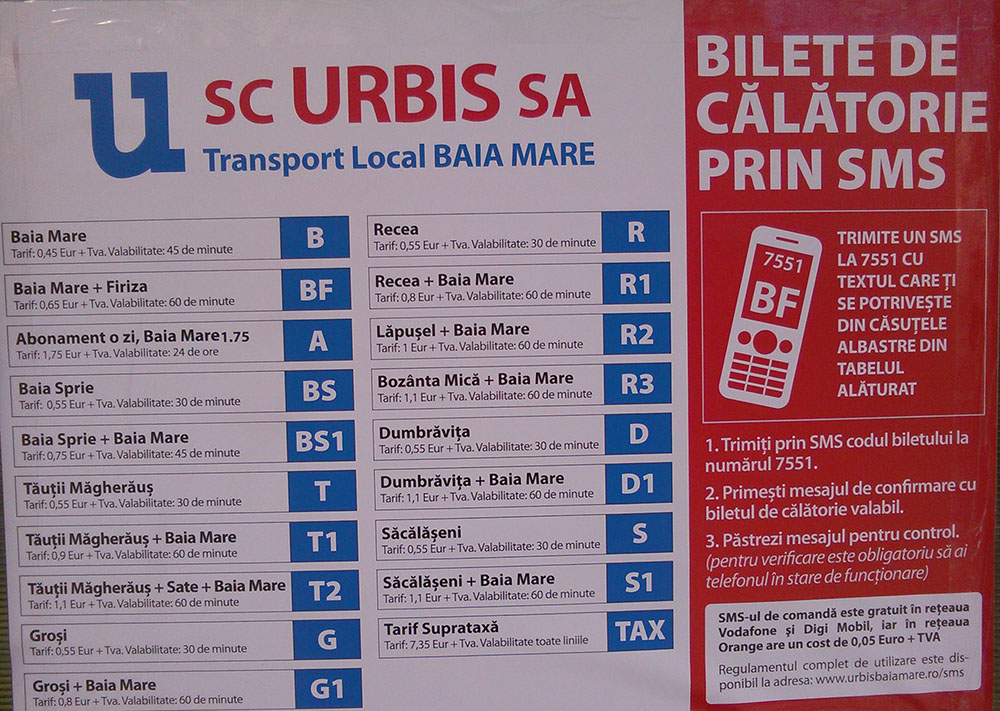 sistem plata sms urbis